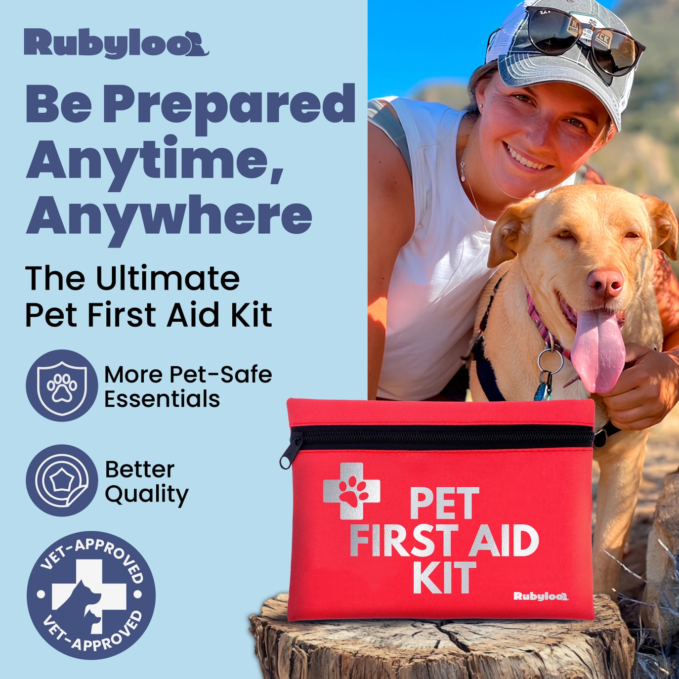 Pet First Aid Kit for Dogs & Cats – Compact Emergency Kit for Travel & Home