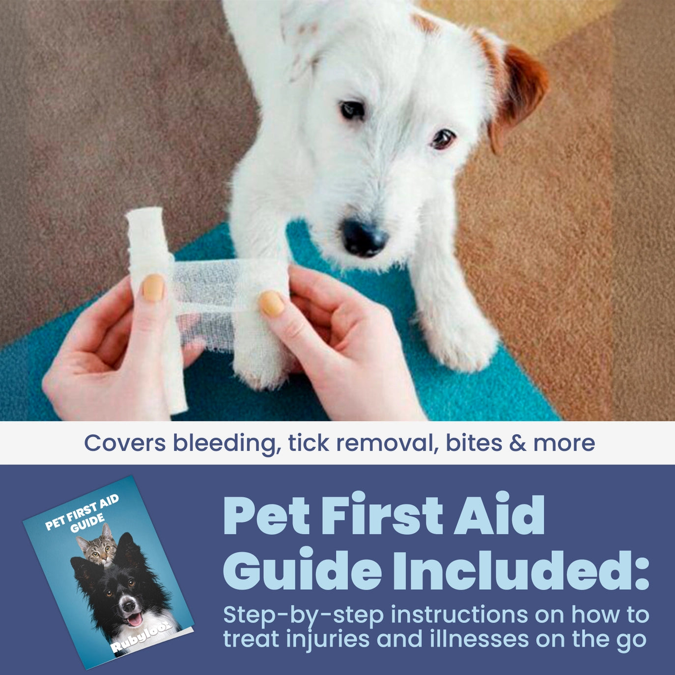Pet First Aid Kit for Dogs & Cats – Compact Emergency Kit for Travel & Home
